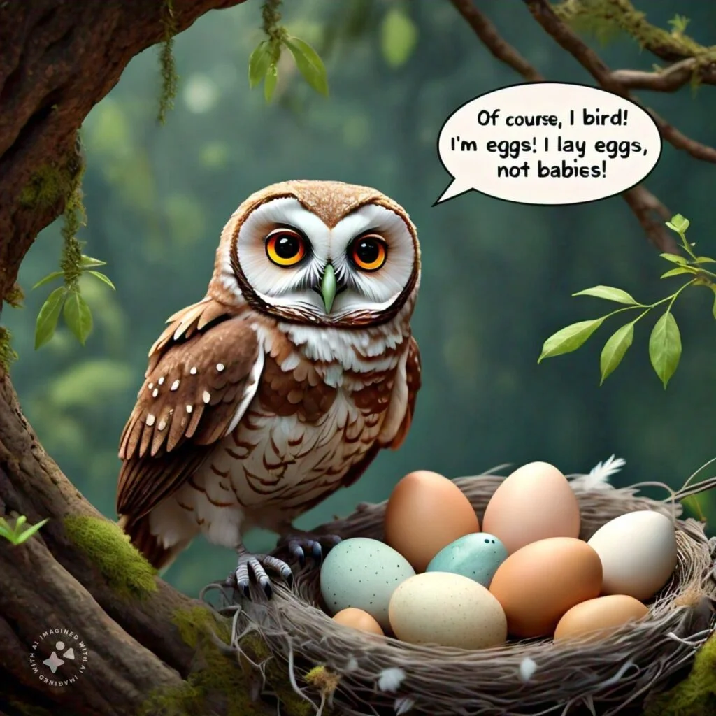 Do owls lay eggs?