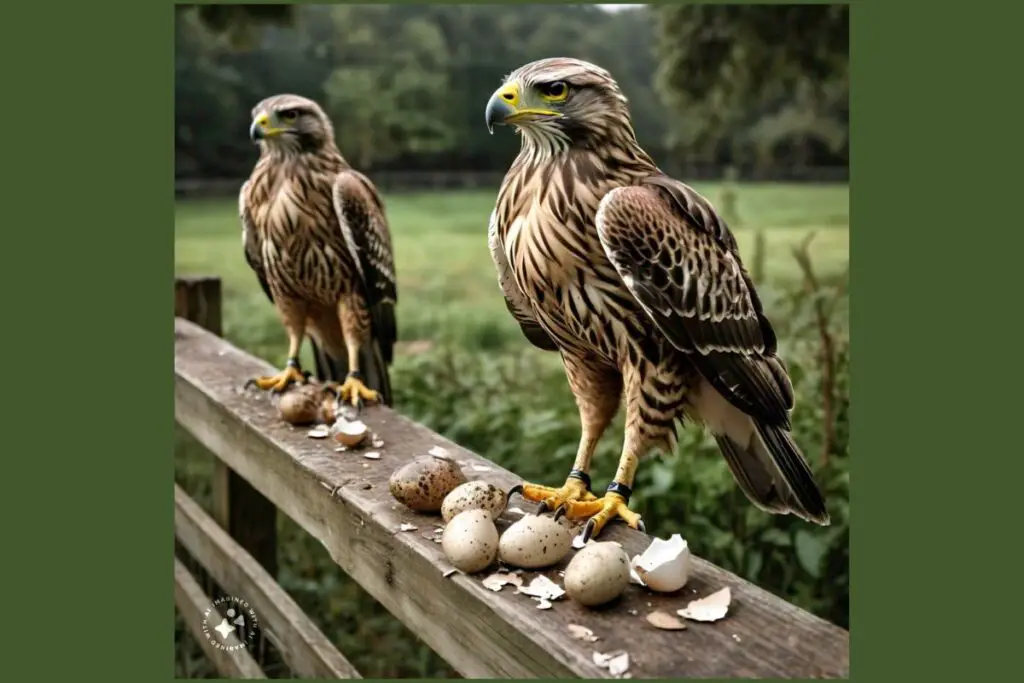 Hawks Eating Duck Eggs